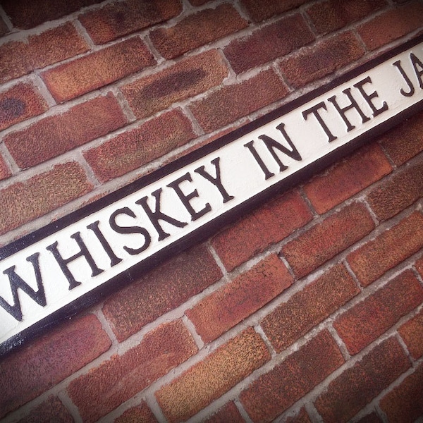 Thin Lizzy Inspired Whiskey In The Jar Faux Cast Iron Street Sign