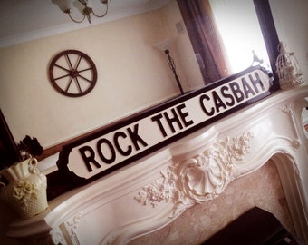 The Clash Inspired Rock The Casbah Faux Cast Iron Street Sign