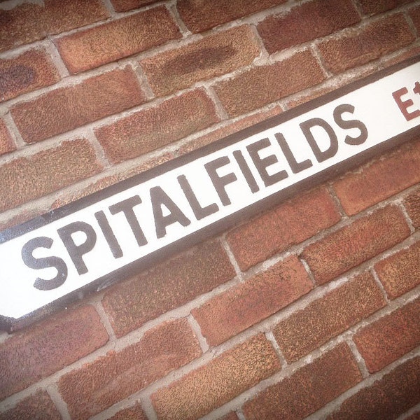 Spitalfields Faux Cast Iron Old Fashioned Street Sign