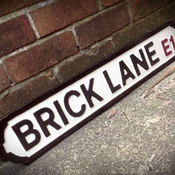 Brick Lane Old Fashioned Faux Cast Iron London Street Sign