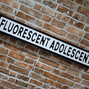 Fluorescencyjny, młodzieżowy, kryty, arktyczny, małpy, personalizowany, wypukły napis, imitacja żeliwa, tabliczka znamionowa, idealny prezent do wystroju domu