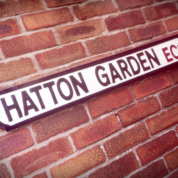 Hatton Garden Old Fashioned Faux Cast Iron London Street Sign