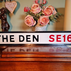Plaque de rue Millwall The Den Football Ground Indoor effet imitation fonte