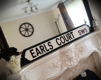 Earls Court Old Fashioned London Straßenschild