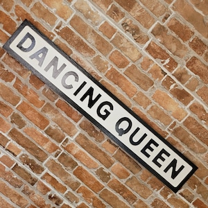 Dancing in the Dark Indoor Customisable Bruce Springsteen Raised Lettering Faux Cast Iron Effect Sign Plaque Perfect Home Decor Gift