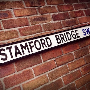 Stamford Bridge Faux Cast Iron Old Fashioned Street Sign