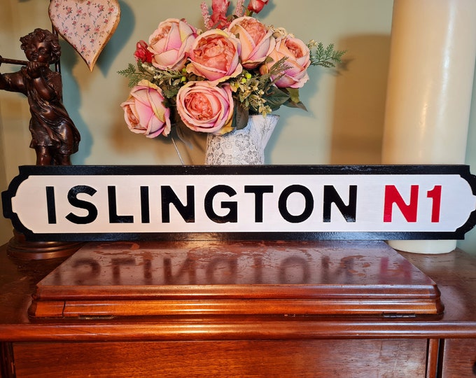 Islington Indoor Faux Cast Iron Old Fashioned Effect London Street Sign
