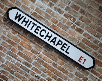 Whitechapel Old Fashioned Wood London Street Sign