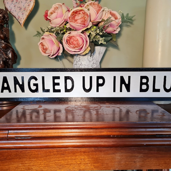 Tangled Up in Blue Indoor Faux Cast Iron Old Fashioned Effect London Street Sign