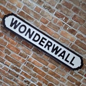 Oasis Inspired Wonderwall, staromodny, żeliwny, personalizowany znak uliczny z Londynu, idealny jako dekoracja domu