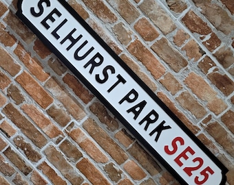Selhurst Park Football Ground Indoor Raised Lettering Faux Cast Iron Effect Old Fashion Crystal Palace Street Sign Plaque Home Decor Gift