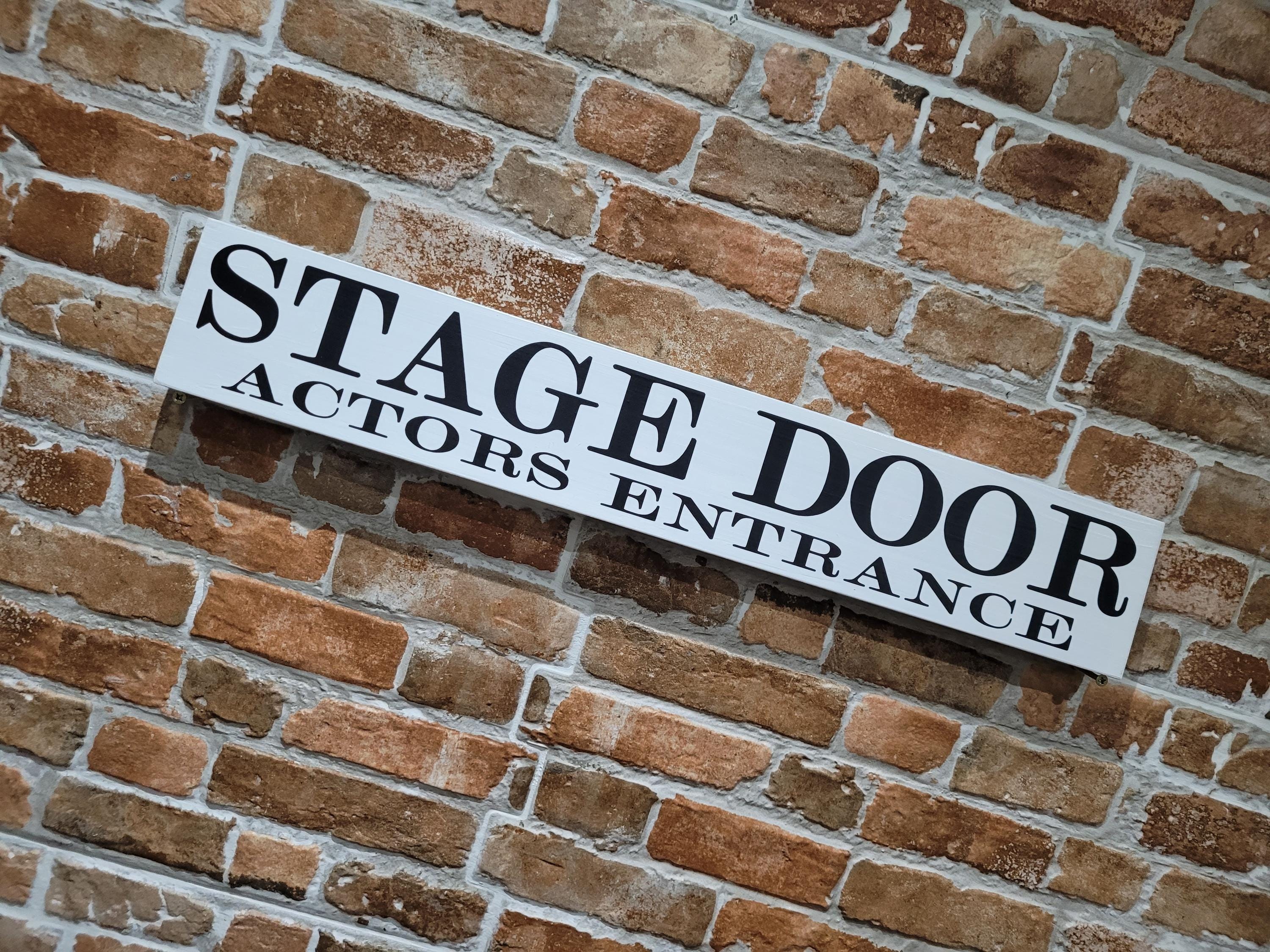 Playwright Signs Stage Door Sign Actors Entrance Theatre Performer Media Actor Actress ...