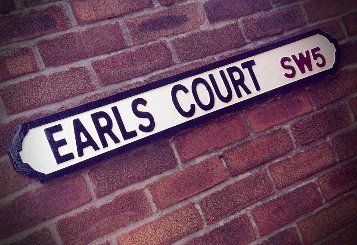 Earls Court Old Fashioned London Street Sign - Etsy