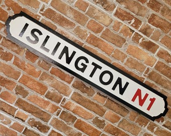 Islington Indoor Faux Cast Iron Old Fashioned Effect London Street Sign