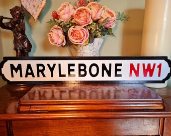 Marylebone Indoor Faux Cast Iron Old Fashioned Effect London Street Sign