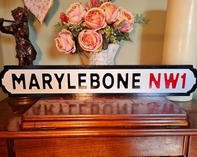 Marylebone Indoor Faux Cast Iron Old Fashioned Effect London Street Sign