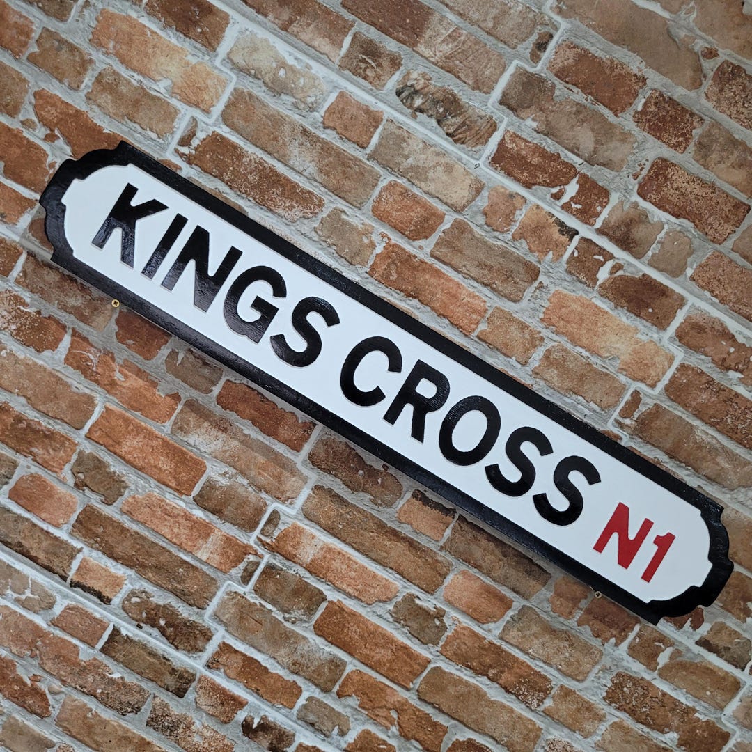 Kings Cross Reeption Sign Kings Cross Old Fashioned Wood London Street Sign - Etsy