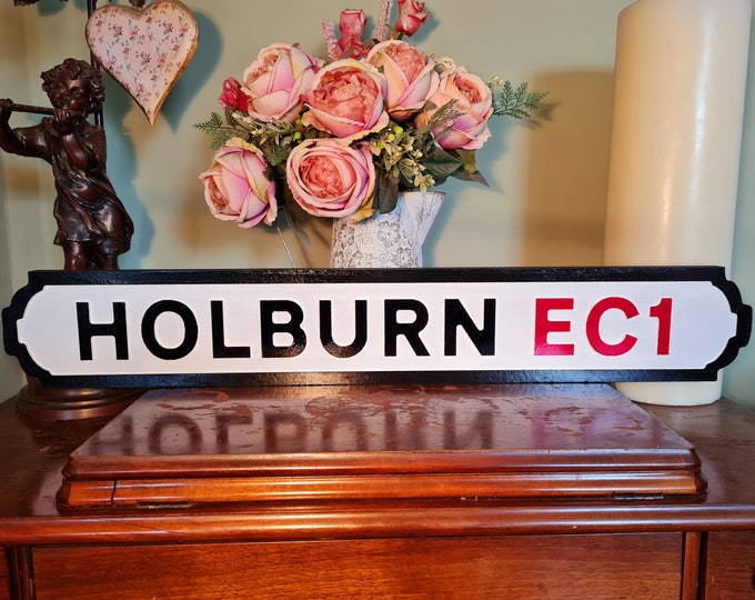 Holburn Indoor Faux Cast Iron Old Fashioned Effect London Street Sign