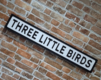 Drei kleine Vögel Innen kundengerecht Bob Marley erhabene Beschriftung Faux Gusseisen-Effekt-Zeichen-Plakette perfektes Hauptdekorgeschenk