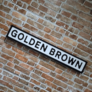 Golden Brown Indoor Customisable The Stranglers Faux Cast Iron Old Fashioned Effect London Street Sign
