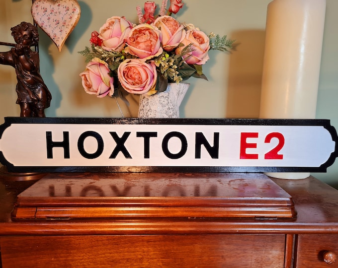 Hoxton Indoor Faux Cast Iron Old Fashioned Effect London Street Sign