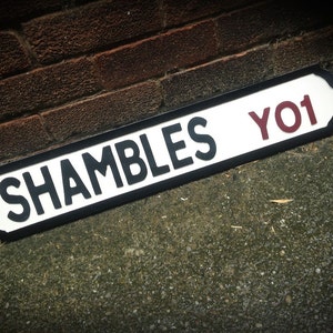 The Shambles Vintage Shabby Chic York Street Sign Road Sign
