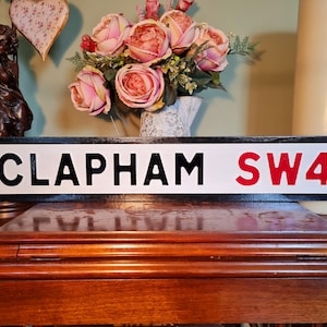 Clapham Indoor Faux Cast Iron Old Fashioned Effect London Street Sign
