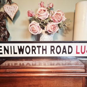 Kenilworth Road Football Ground Indoor Raised Lettering Faux Cast Iron Effect Old Fashion Luton Street Sign Plaque Perfect Home Decor Gift
