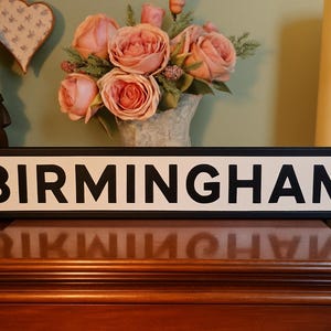 Targa regalo personalizzabile in finta ghisa stile antico di Birmingham West Midlands. Decorazione perfetta per la casa.