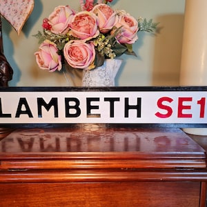 Lambeth Indoor Faux Cast Iron Old Fashioned Effect London Street Sign