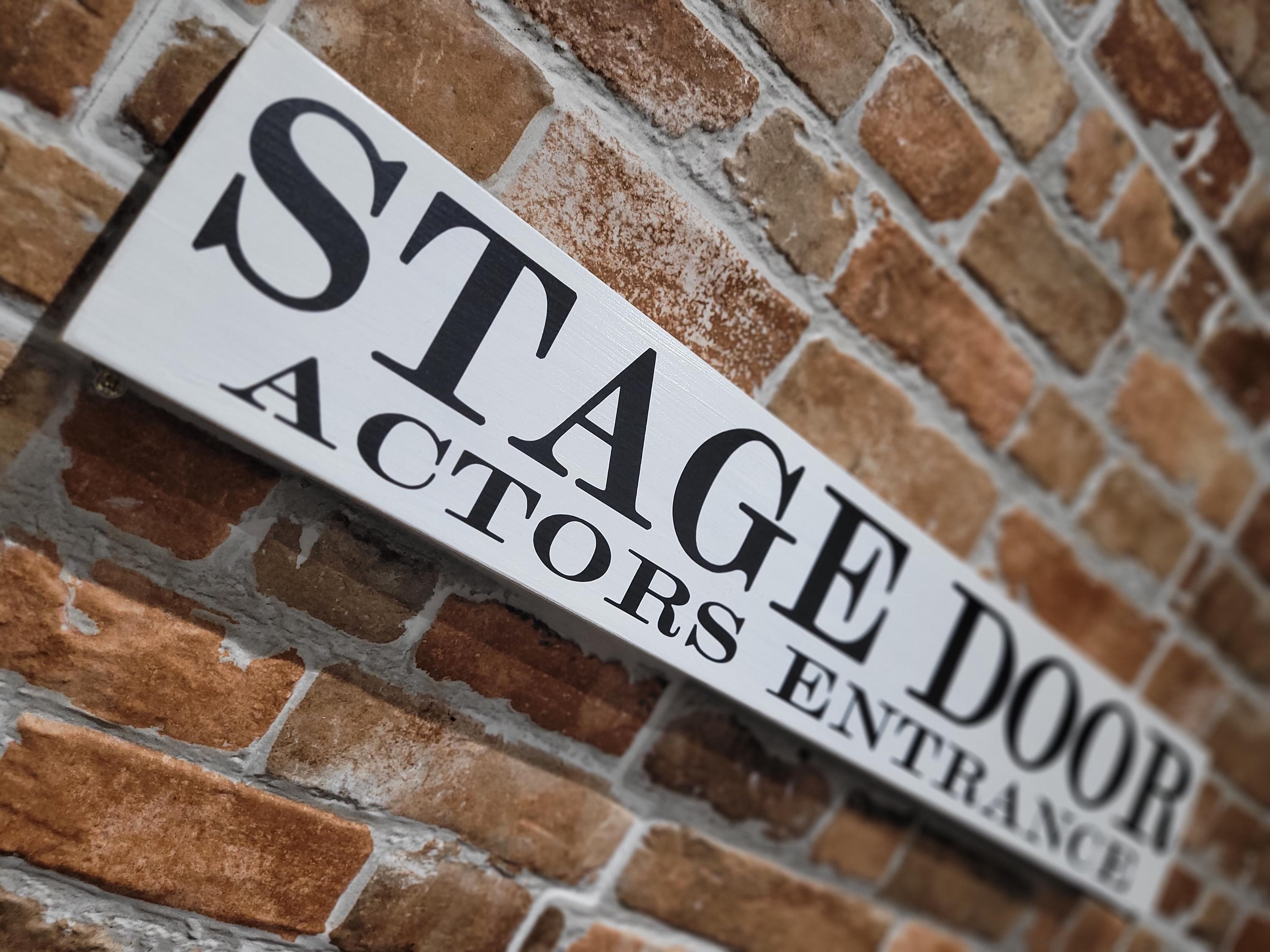 Playwright Signs Stage Door Sign Actors Entrance Theatre Performer Media Actor Actress ...