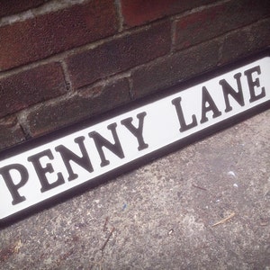 Penny Lane Old Fashioned Faux Cast Iron Customisable London Street Sign Perfect Home Plaque Decor Gift