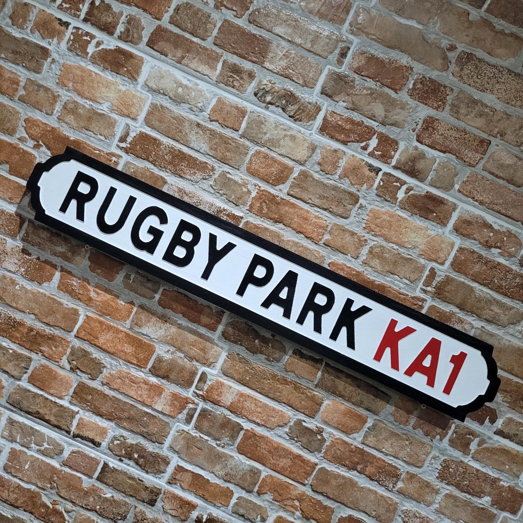 64 Rugby Lettering Rugby Park Football Ground Indoor Raised Lettering Faux Cast Iron ...