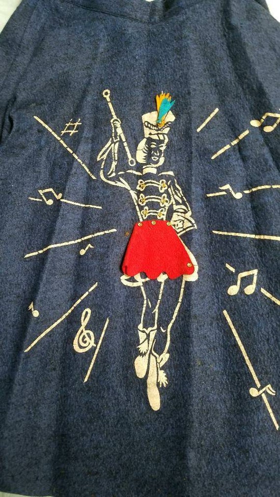 Vintage Felt Majorette Poodle Skirt (S)