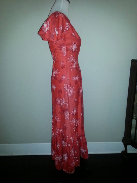 Vintage Red Hawaiian Dress (S) - image 3