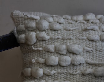 Decorative pillow, Throw pillow, Pillow cover, Merino pillow, Knit pillow, Linen pillowcase, modern pillow, white pillow, hygge throw pillow
