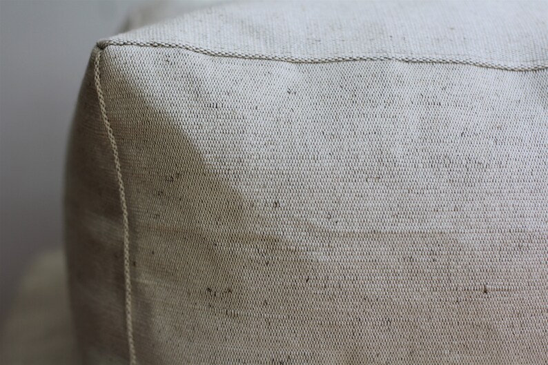 Square floor cushion white ivory pouf ottoman floor pillow Etsy