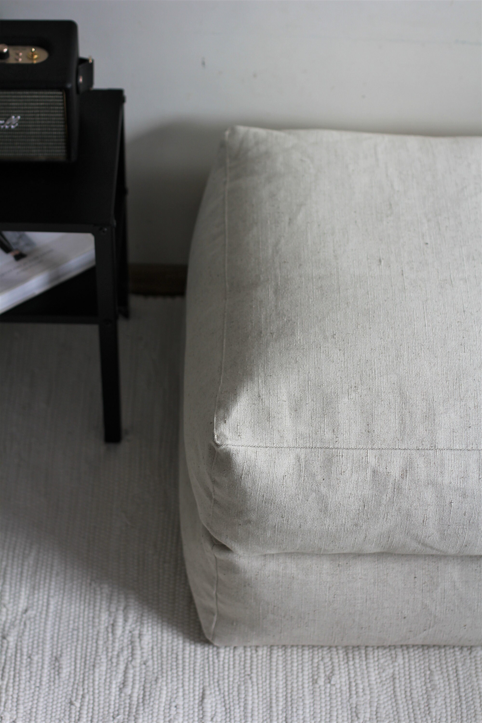 Quadratische Boden Kissen weiß Elfenbein Pouf Hocker Boden | Etsy