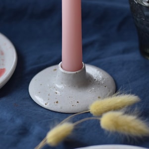 Candle Holder -Speckled Ceramic