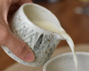 Mini Ceramic Milk Jug, Handmade