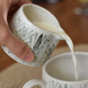 Mini Ceramic Milk Jug, Handmade