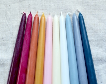 Four tapered candles - Choose your colour