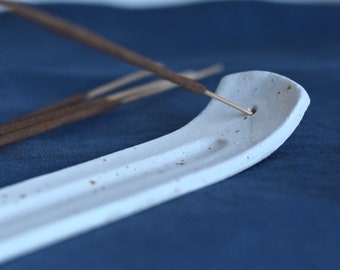 Simple Ceramic Incense Holder, Long, 'Speckled'