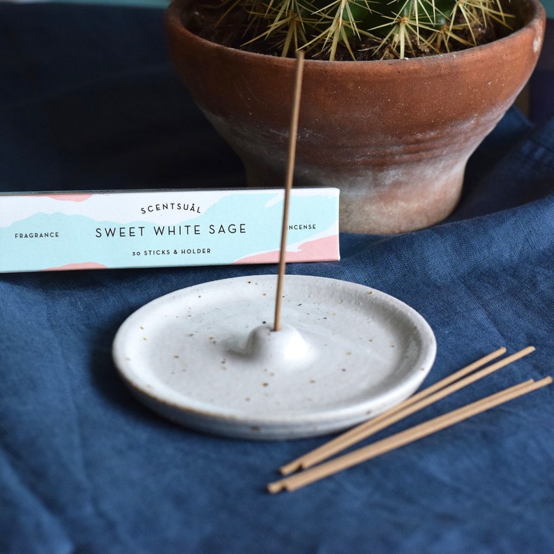 Ceramic Incense Holder 'Speckled' Etsy