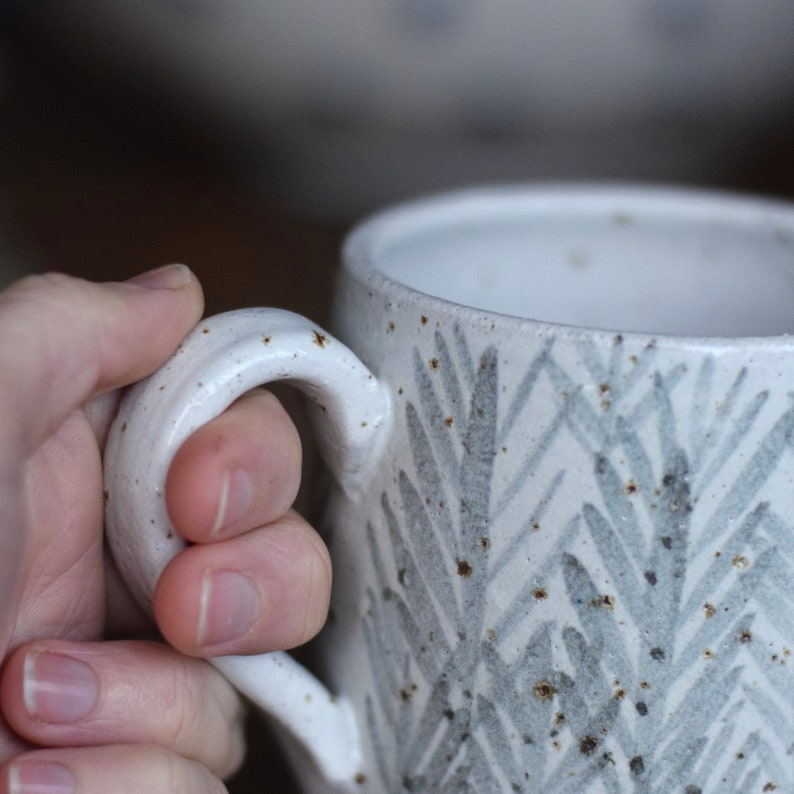 Ceramic Mug, Handmade, Hand Painted Pottery image 7