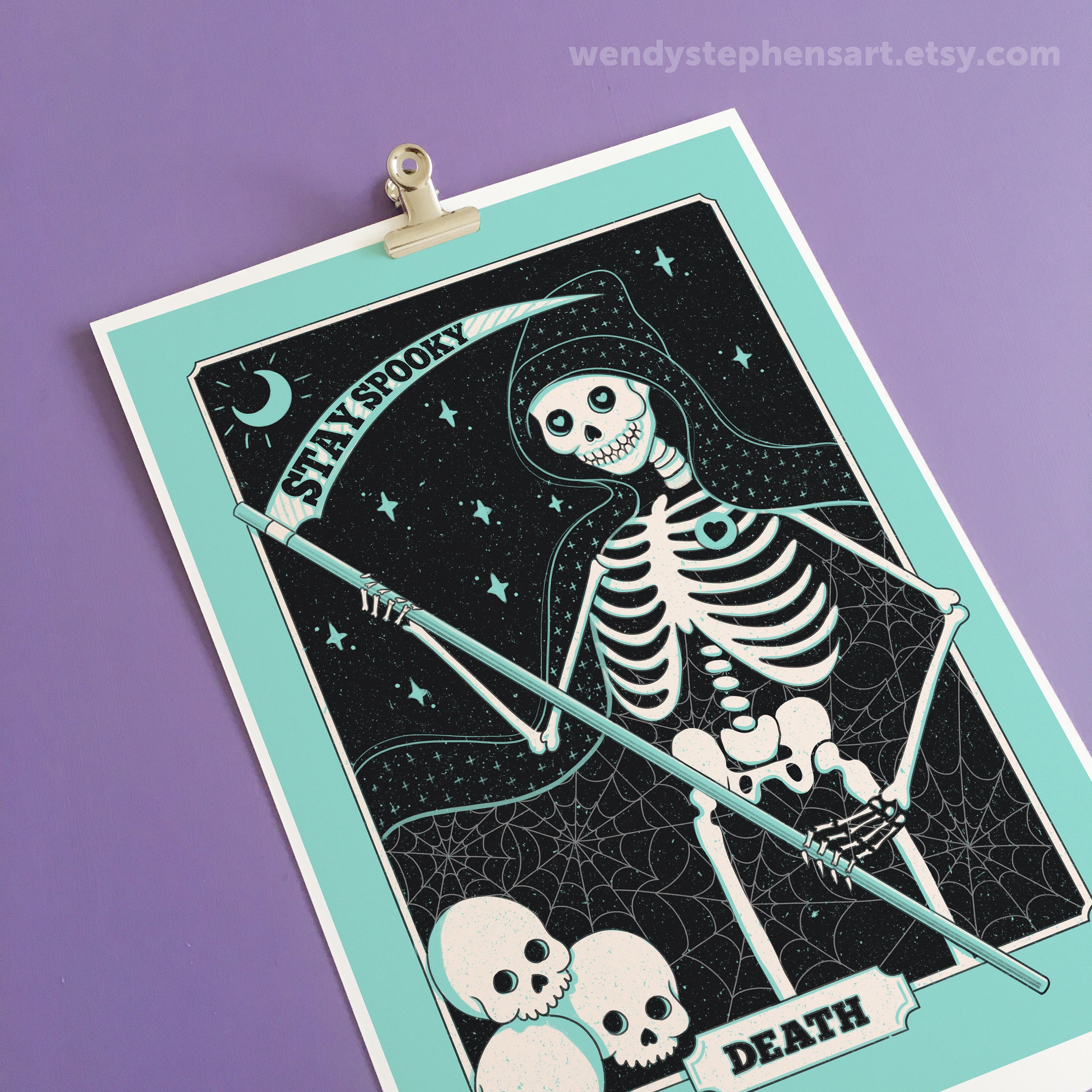 Death Tarot Card Wall Art Print Gothic Home Decor - Etsy
