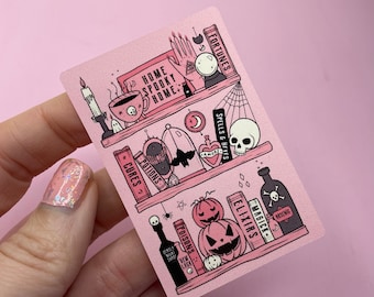 Pink Gothic Potion Shelf Sticker: Witchy Occult Planner