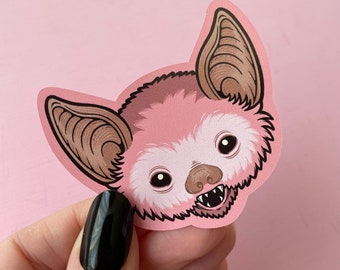 Gothic Stickers,  Vampire Bat Sticker, pink gothic dracula decor