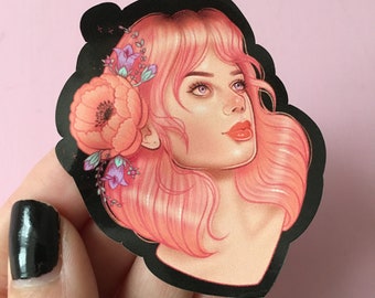 Gothic Stickers, Poison Flowers Girls, Spooky Horror