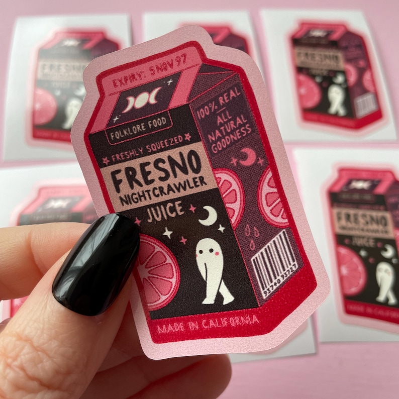 Cryptid Stickers, Bigfoot, Fresno Nightcrawler, Loch Ness, halloween stickers, gothic stickers, spooky stickers, Fresno Nightcrawler